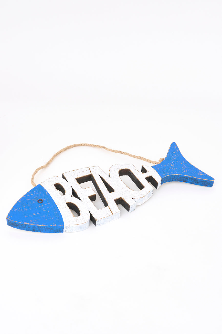 Wooden pendant in the shape of a fish