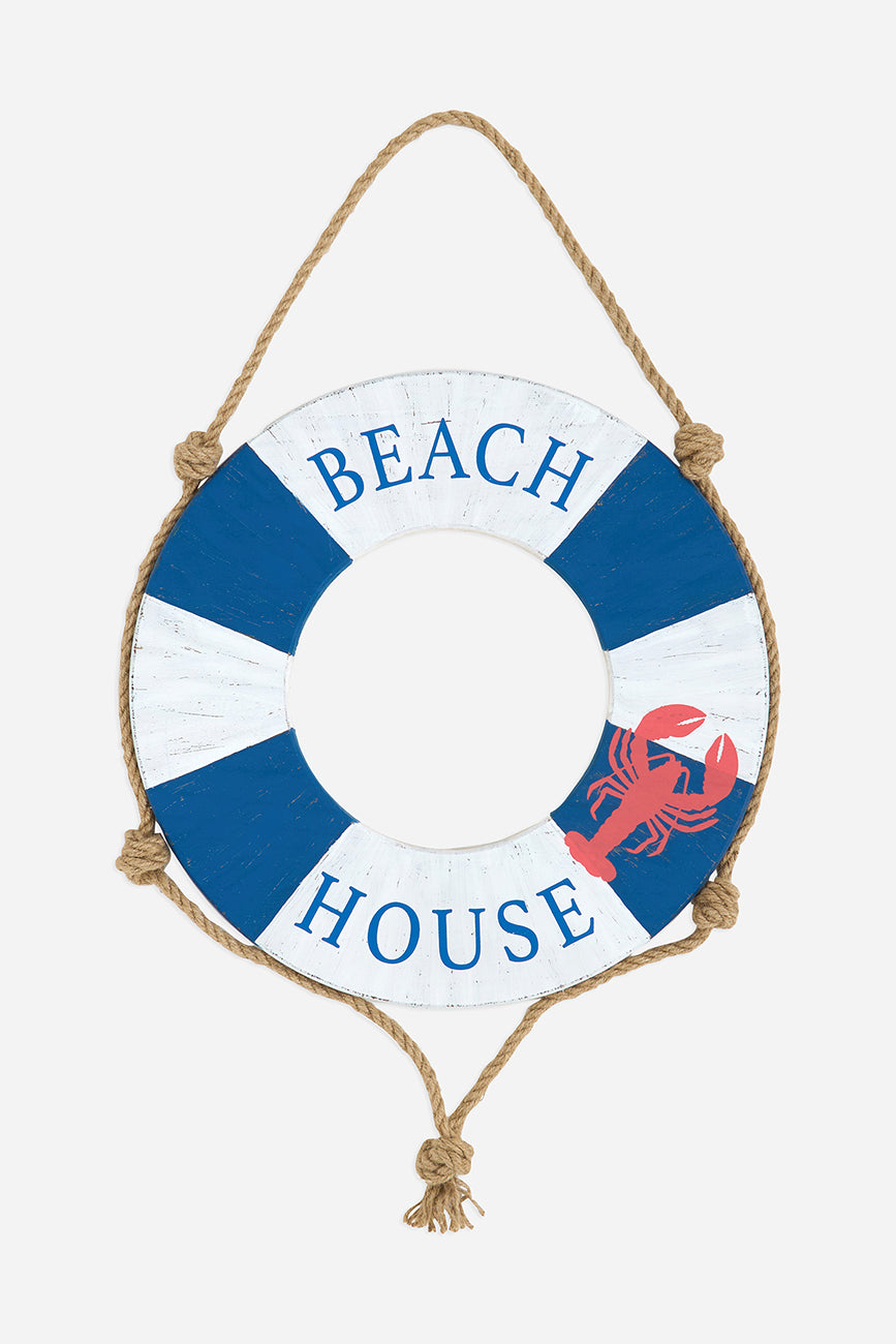 Colgante de madera 'Beach House'