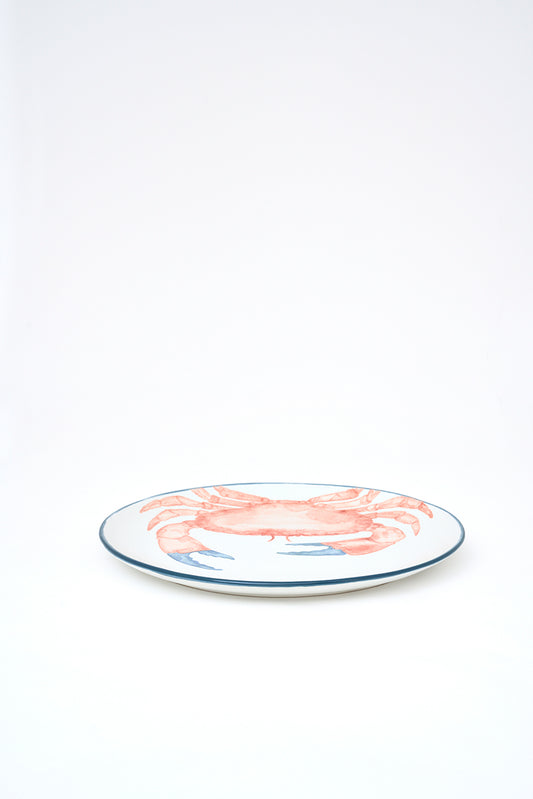 Plato grande de gres con cangrejo