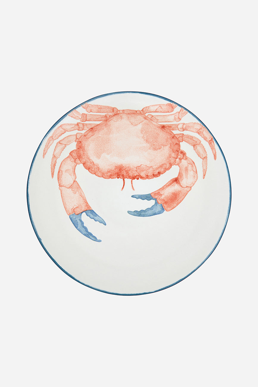 Plato grande de gres con cangrejo