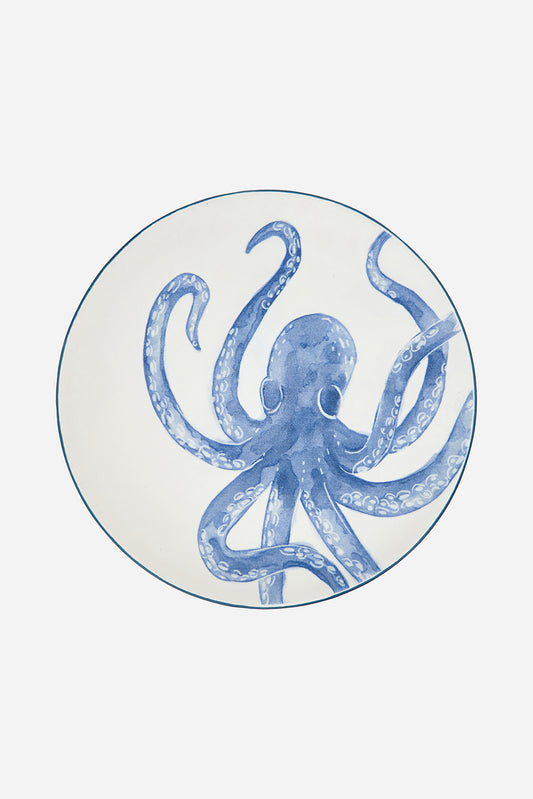 Plato grande de gres con pulpo