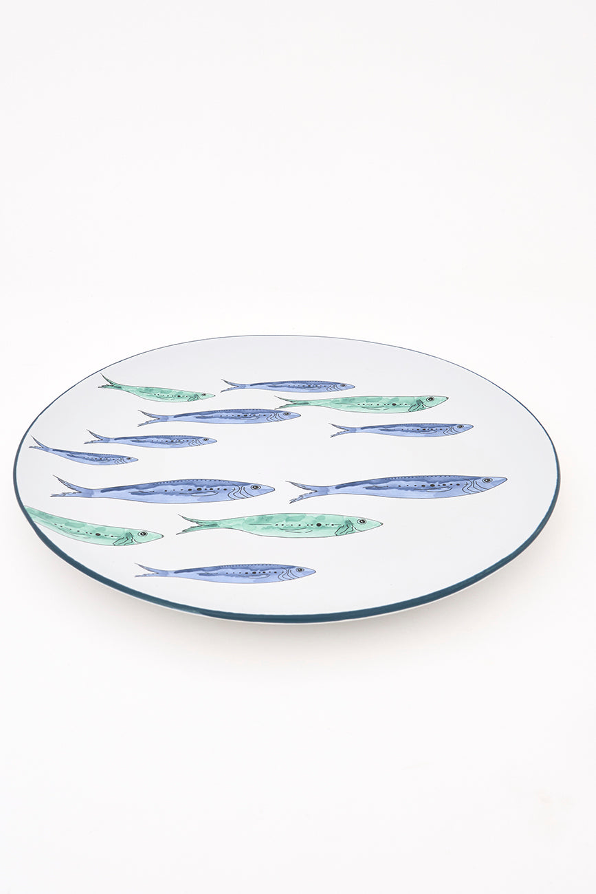 Gresezko plater handia arrain-sardarekin