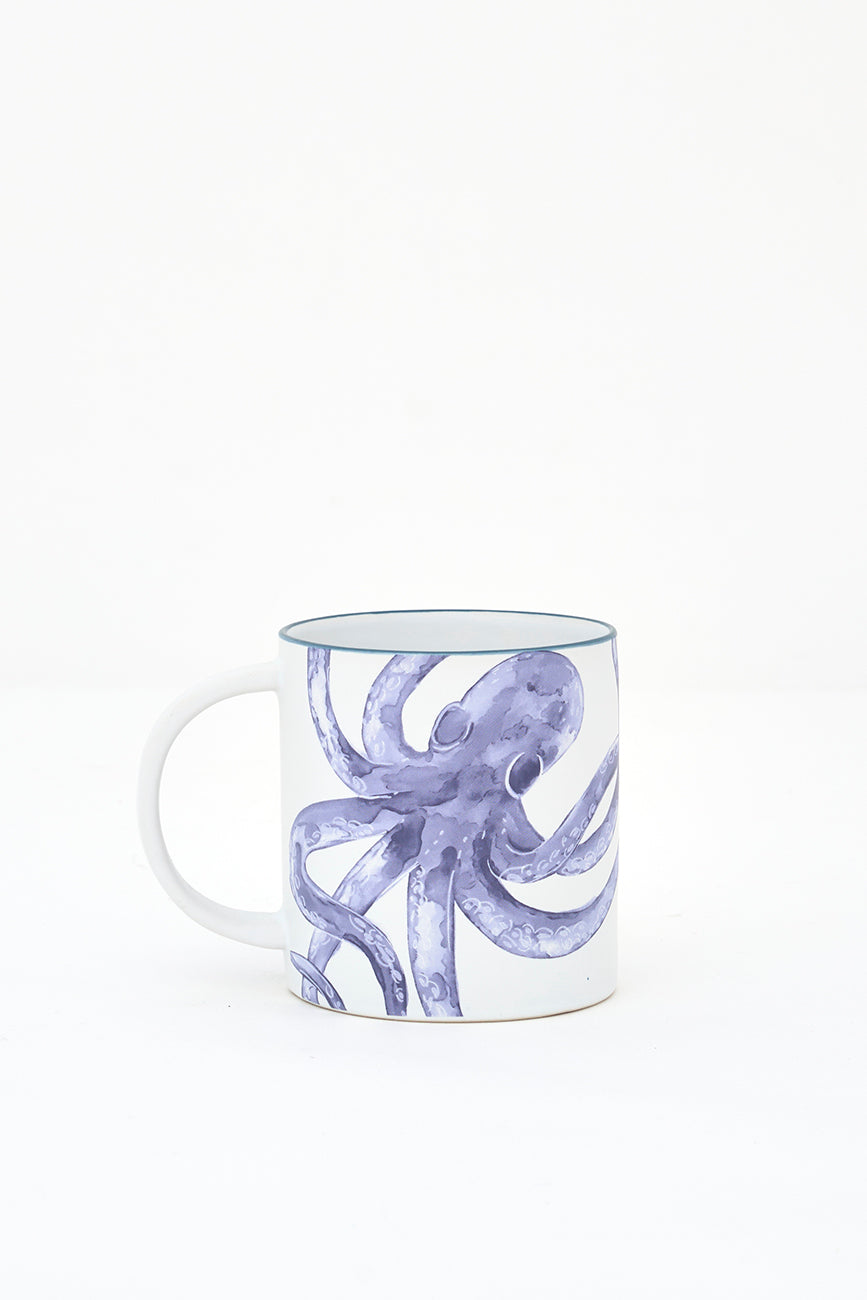 Taza de gres con pulpo