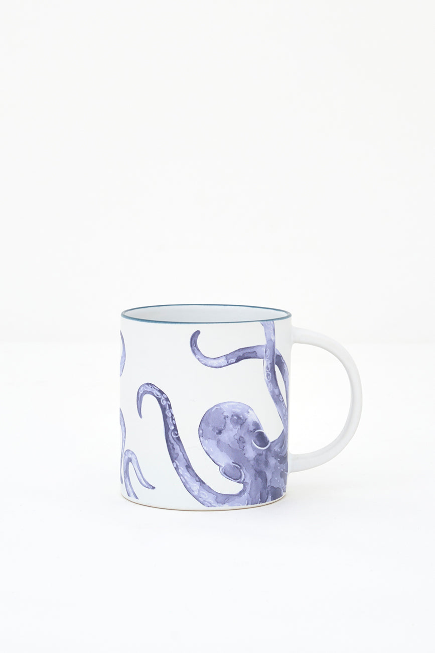 Taza de gres con pulpo