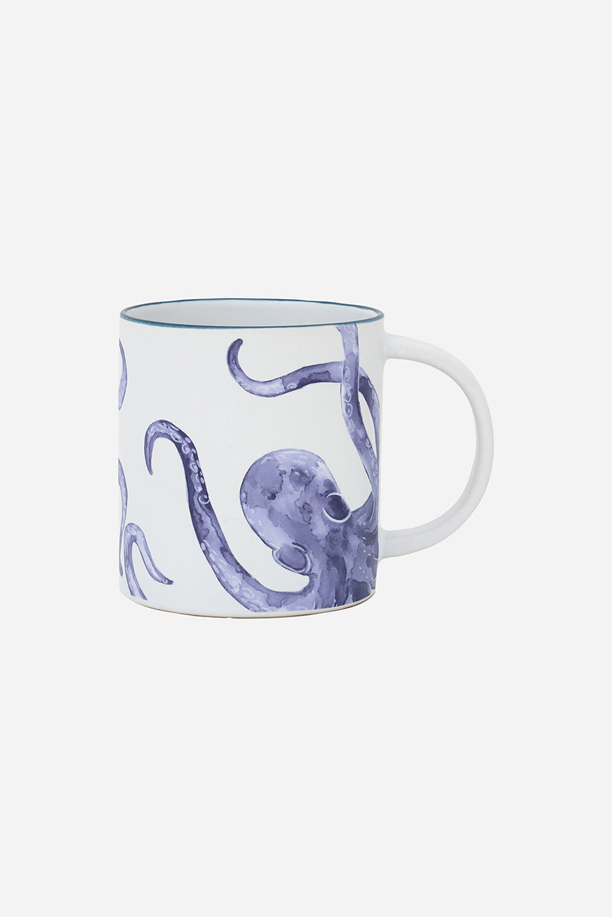 Taza de gres con pulpo