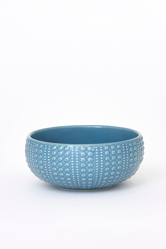 Bol de cerámica con textura de erizo de mar