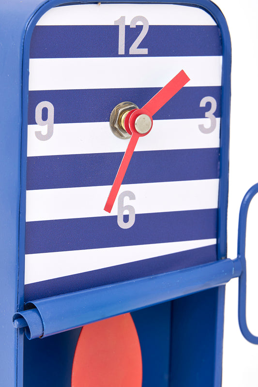 Reloj decorativo pequeño con forma de lata de conserva