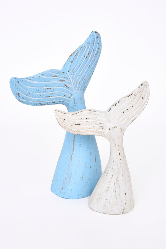 Figurine Décorative Baleine MichaelNoll Aspect Bois – XXL 87,5 Cm – Polyrésine Peinte à La Main, Déco Maritime