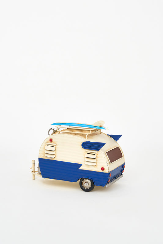 Caravana surfera decorativa de metal