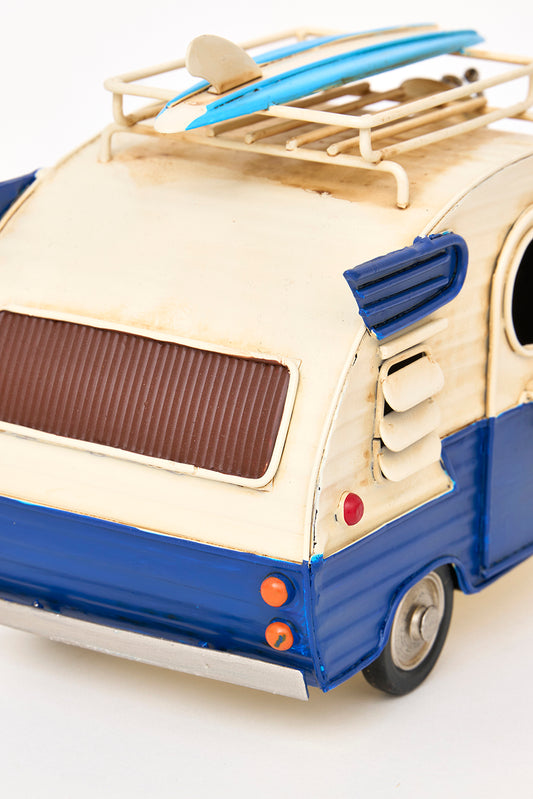 Caravana surfera decorativa de metal