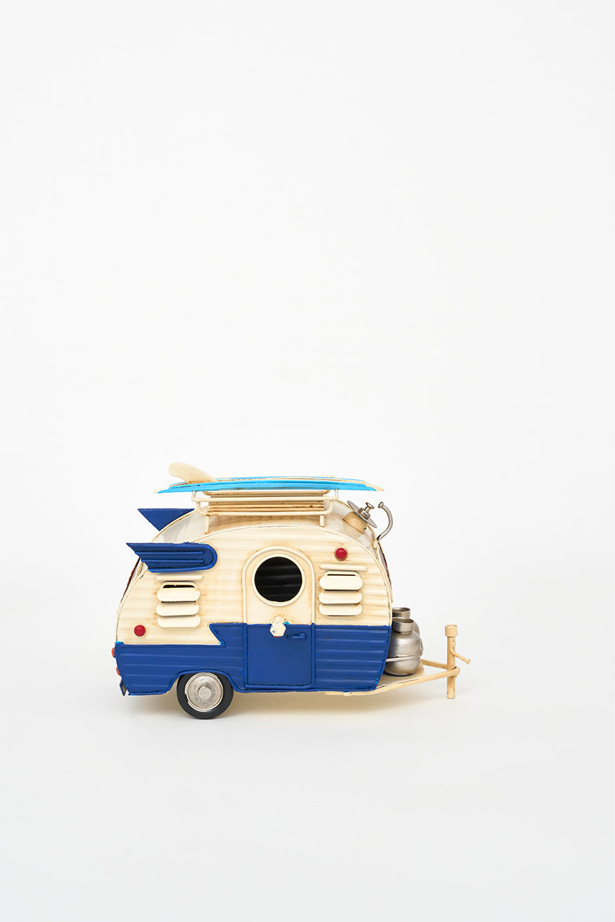 Caravana surfera decorativa de metal