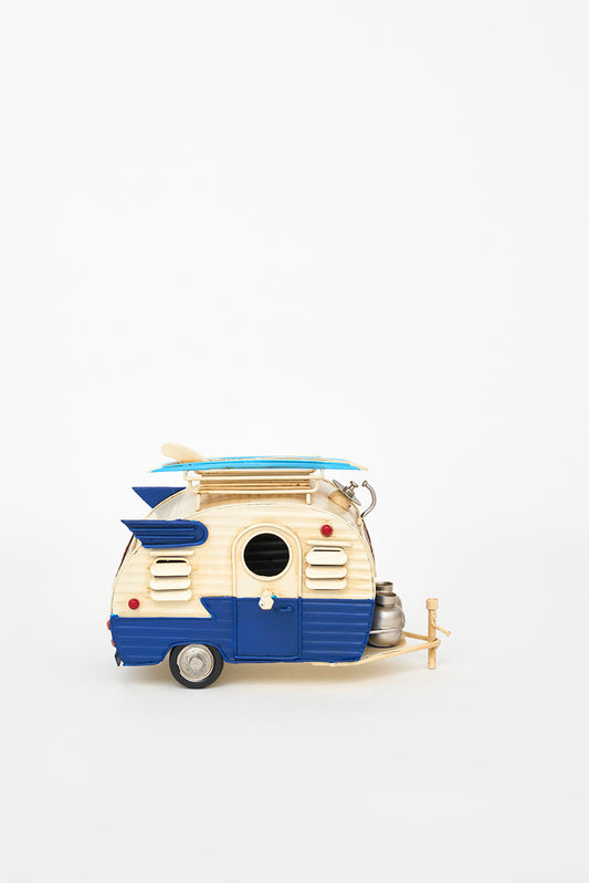 Caravana surfera decorativa de metal