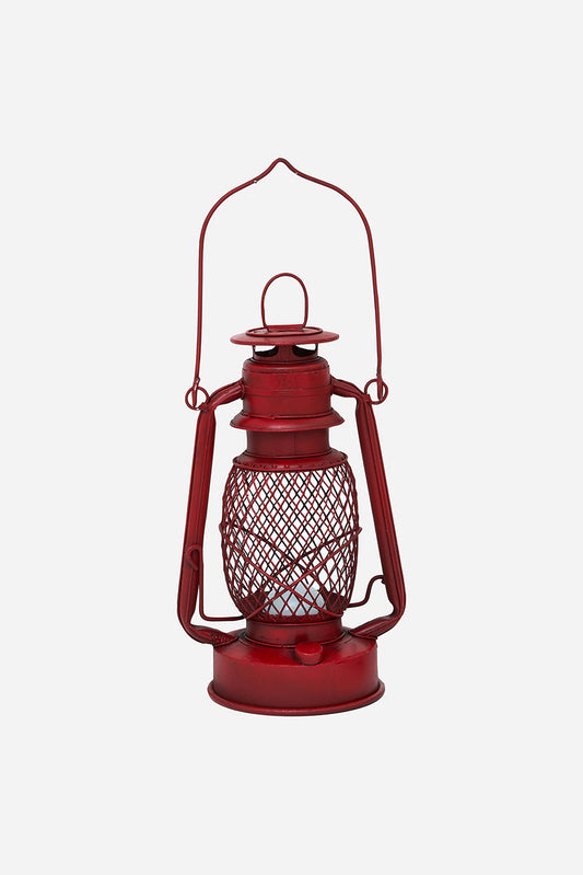 Lámpara de metal vintage, roja