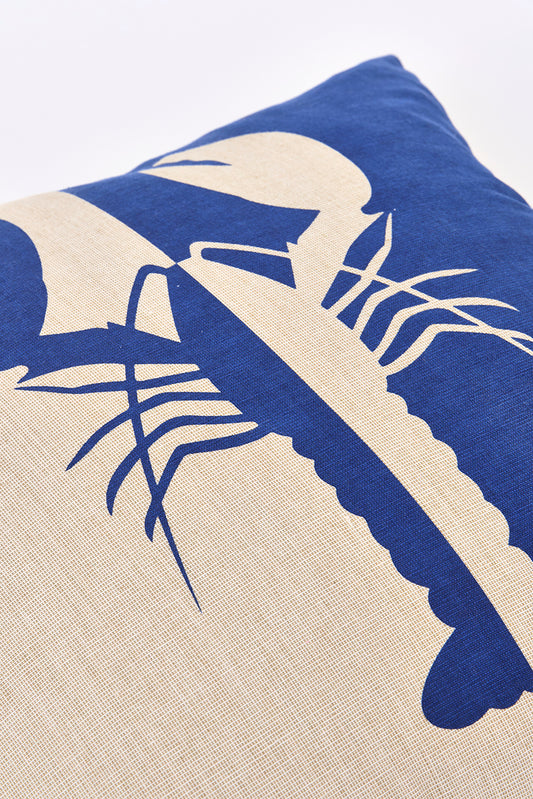 Cojín bicolor con langosta