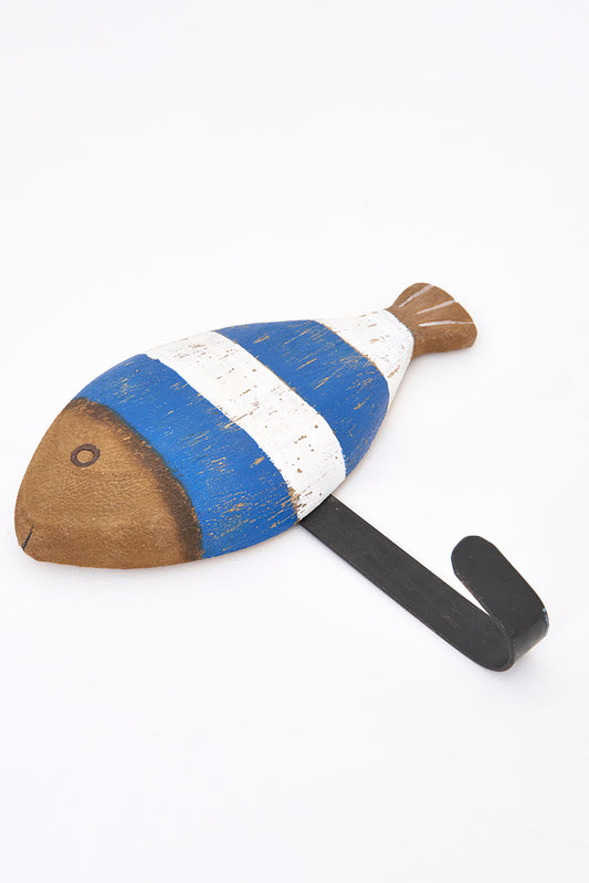 Set de 3 colgadores de madera con forma de pez