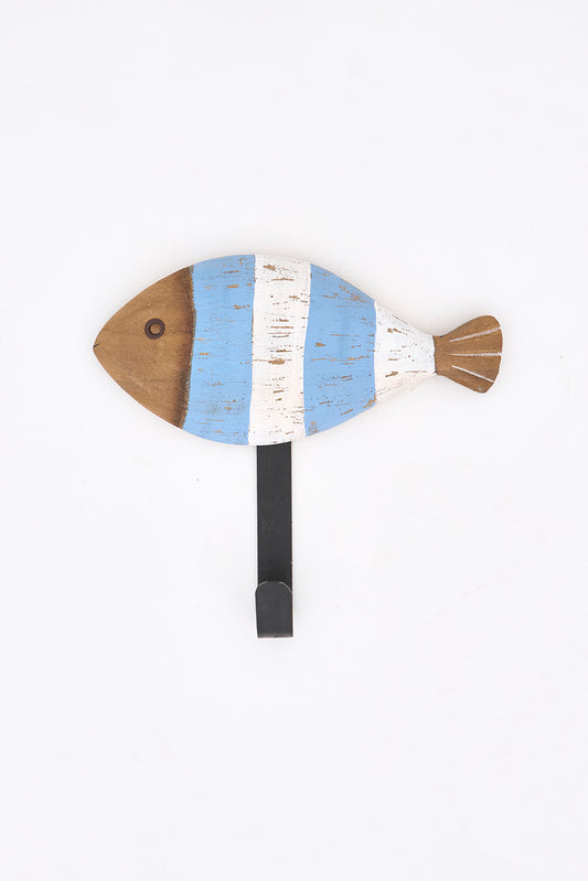 Set de 3 colgadores de madera con forma de pez