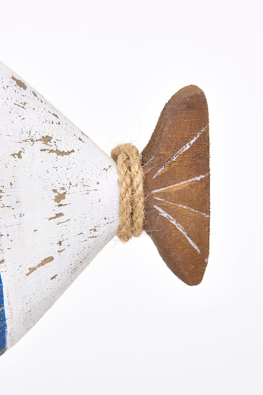 Pez decorativo de madera con base, pequeño