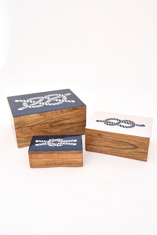 Set de 3 cajas de madera