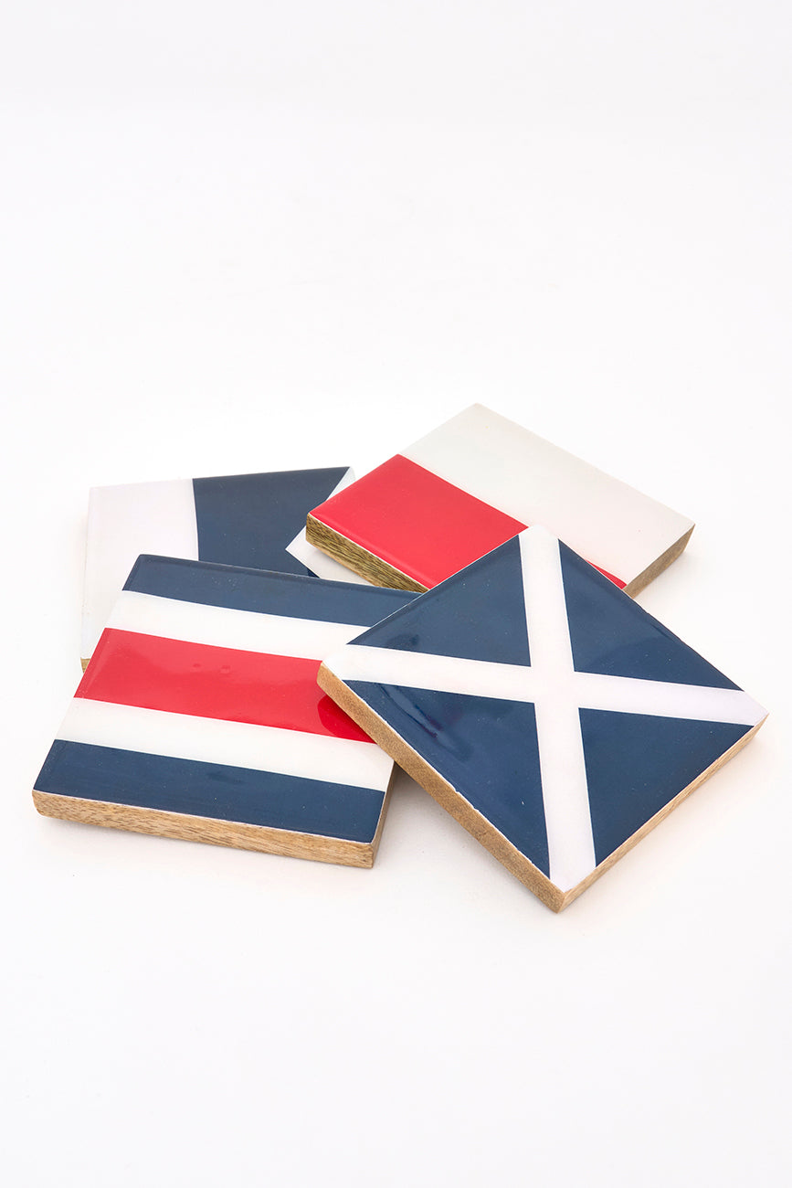 Posavasos con banderas náuticas