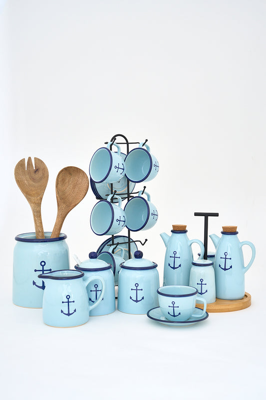 Set de 6 tasses avec soucoupes de style vintage