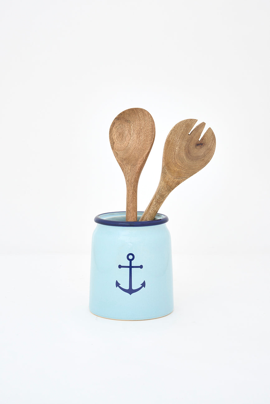 Bote para cubiertos ancla estilo vintage