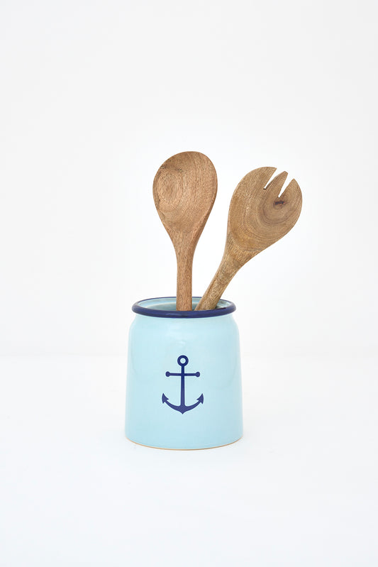 Bote para cubiertos ancla estilo vintage