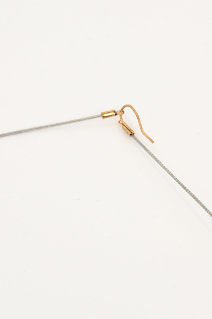 Metal necklace with two fish