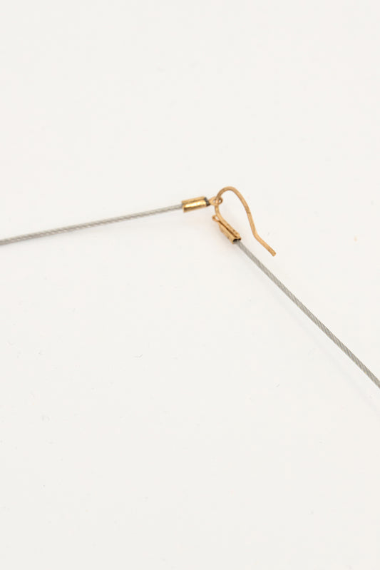 Metal necklace with two fish