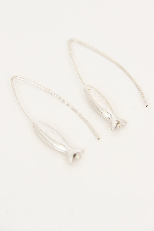 Metal fish-shaped earrings