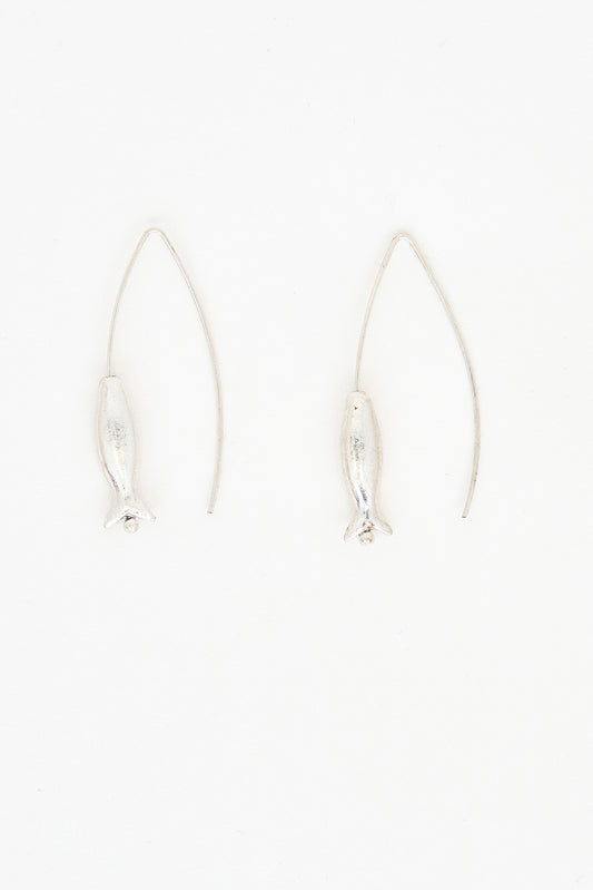 Metal fish-shaped earrings