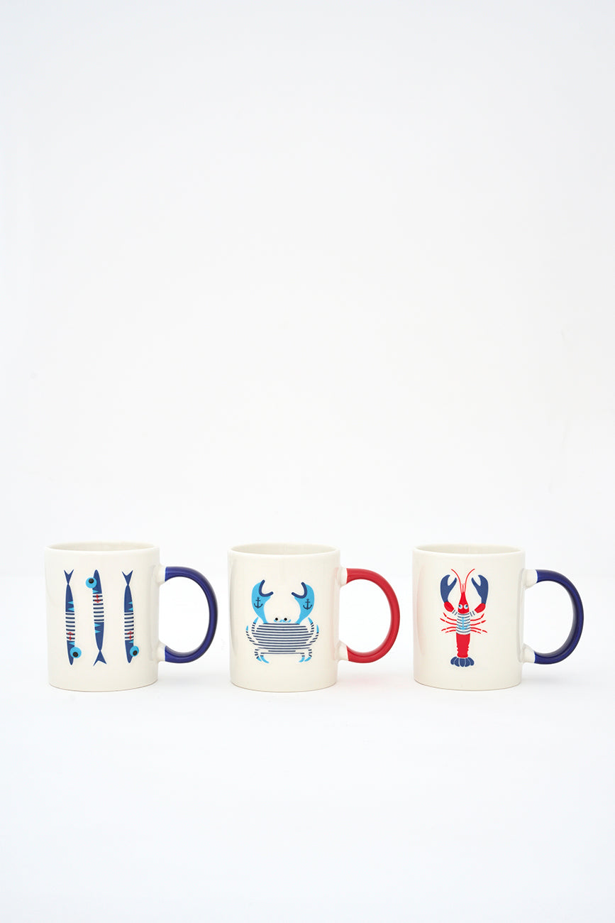 Taza con 3 peces pintados