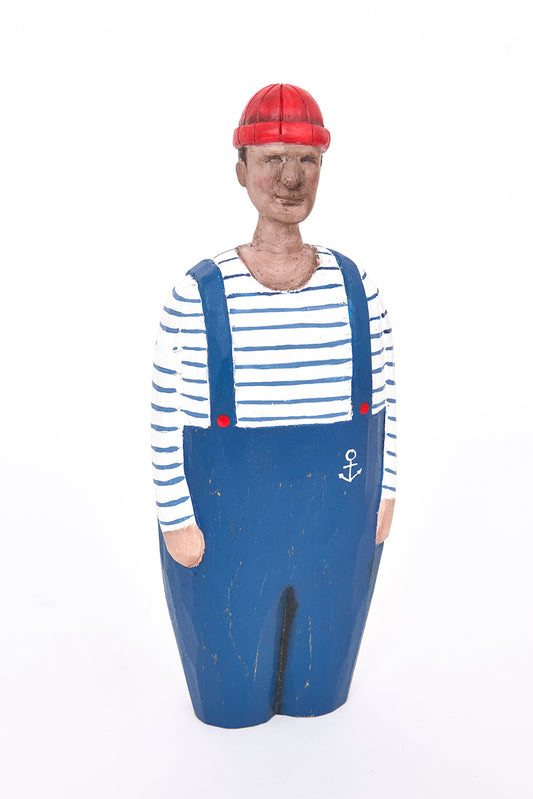 Marinero decorativo de madera con peto