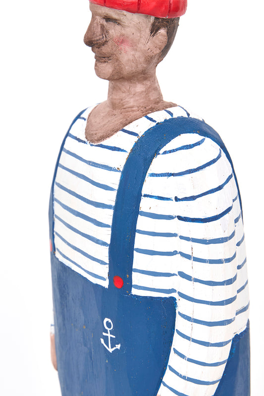 Marinero decorativo de madera con peto