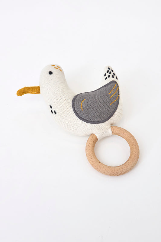 Rattle with plush seagull