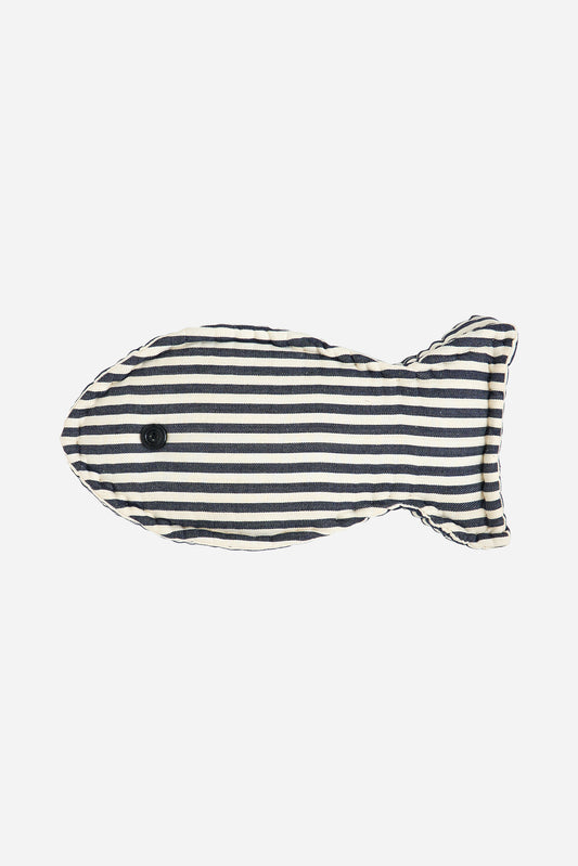 Cojín con forma de pez a rayas