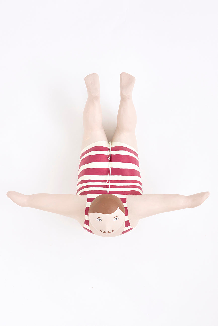 Bañista decorativo de papel maché para colgar