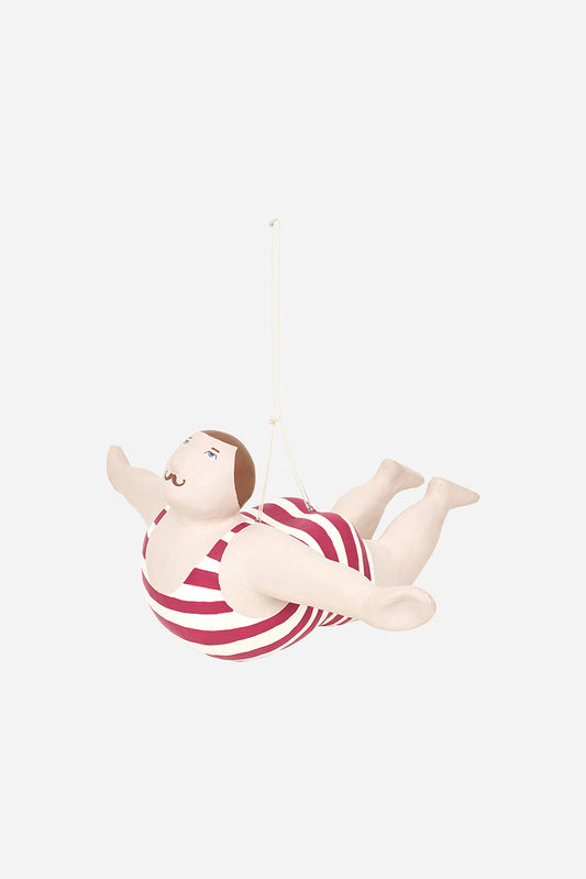 Bañista decorativo de papel maché para colgar