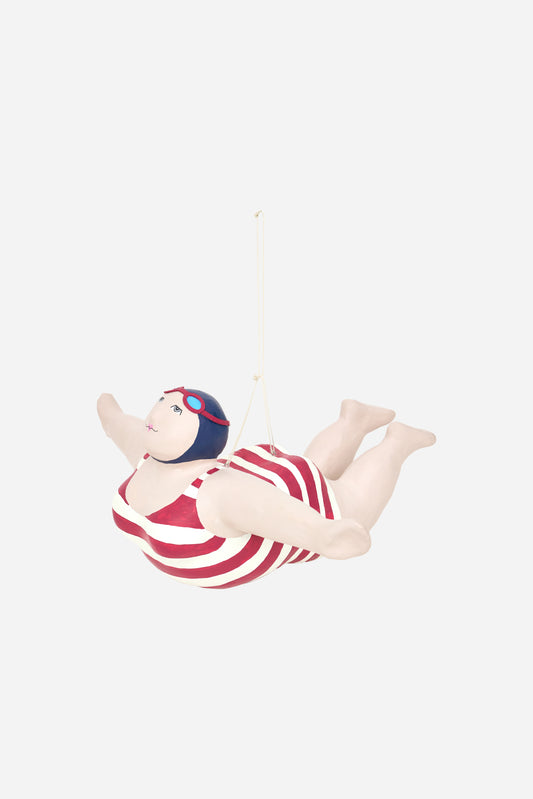 Bañista decorativa de papel maché para colgar