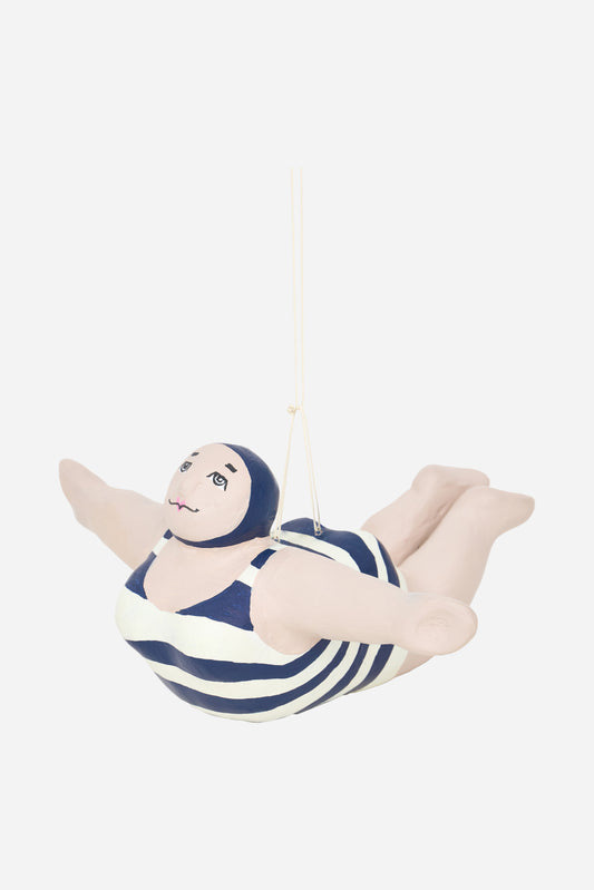 Bañista decorativa de papel maché para colgar