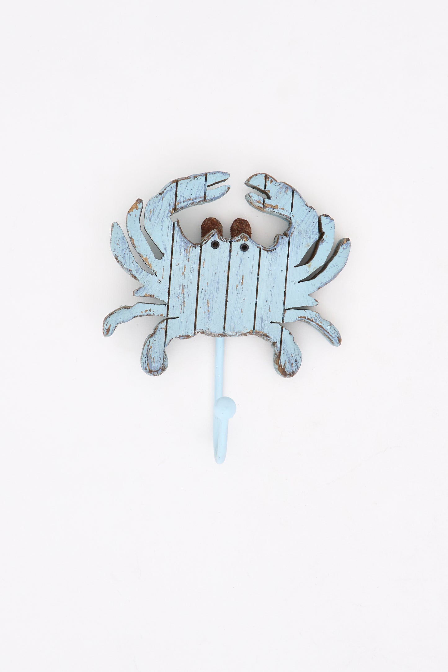 Set de 3 colgadores de madera con forma de cangrejo