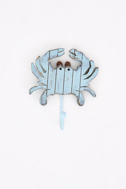 Set de 3 colgadores de madera con forma de cangrejo