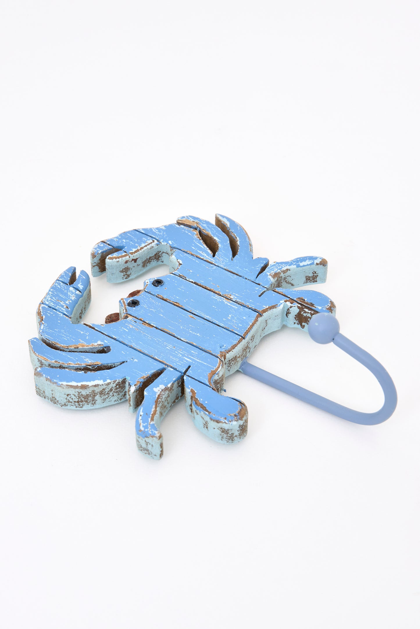 Set de 3 colgadores de madera con forma de cangrejo