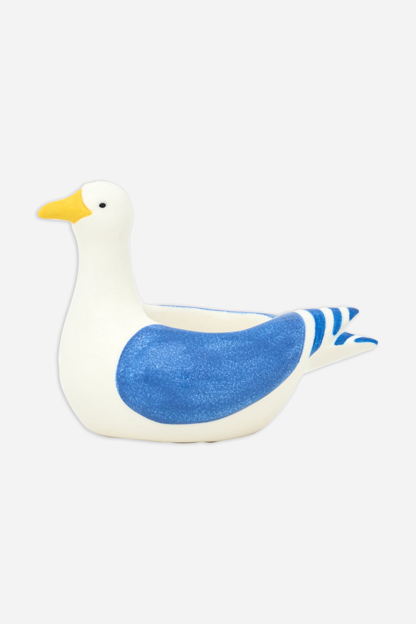 Portavelas de gres con forma de gaviota