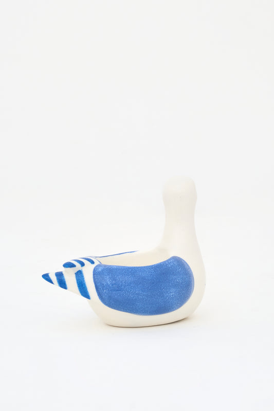 Portavelas de gres con forma de gaviota