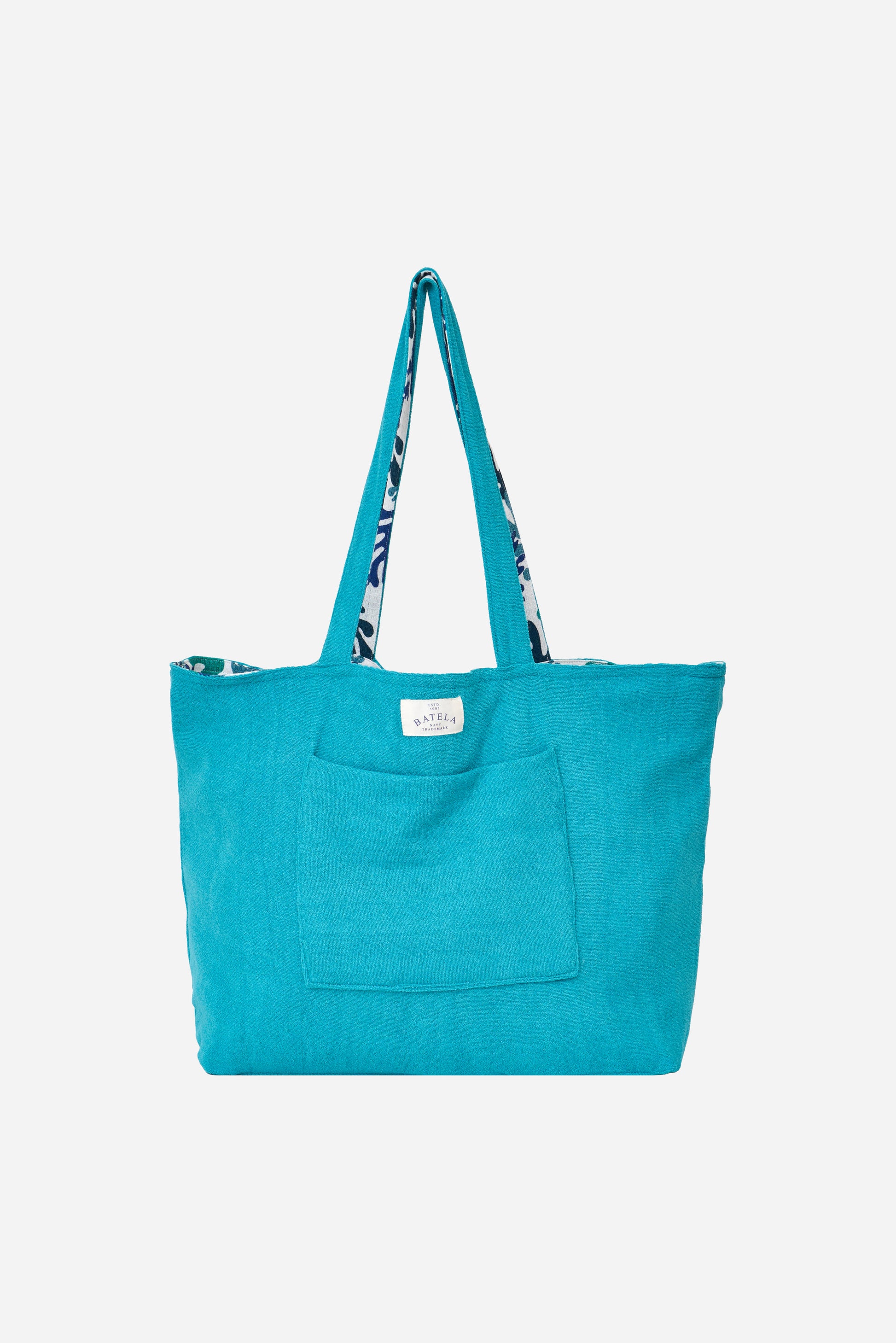 Large striped cotton bag