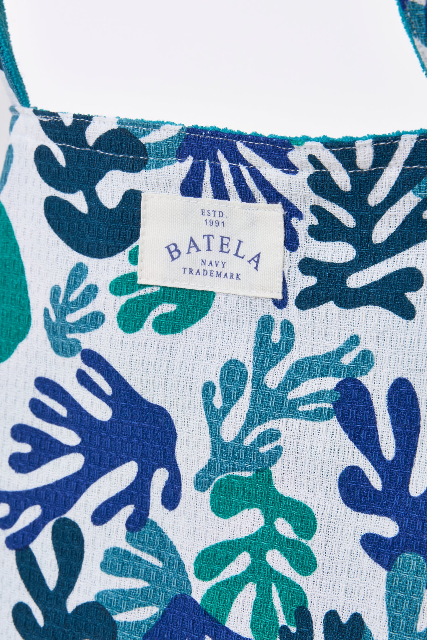 Large striped cotton bag