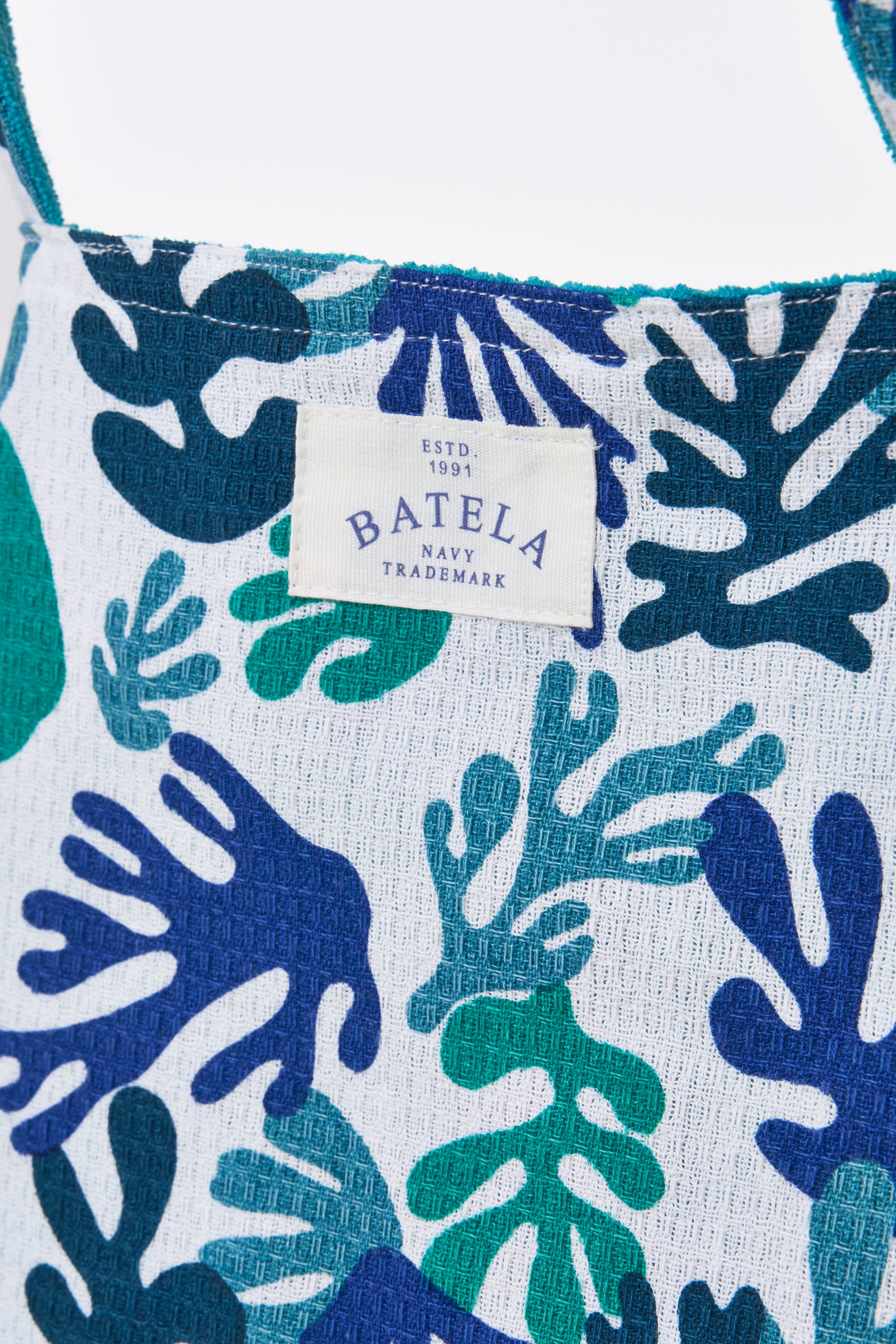 Large striped cotton bag