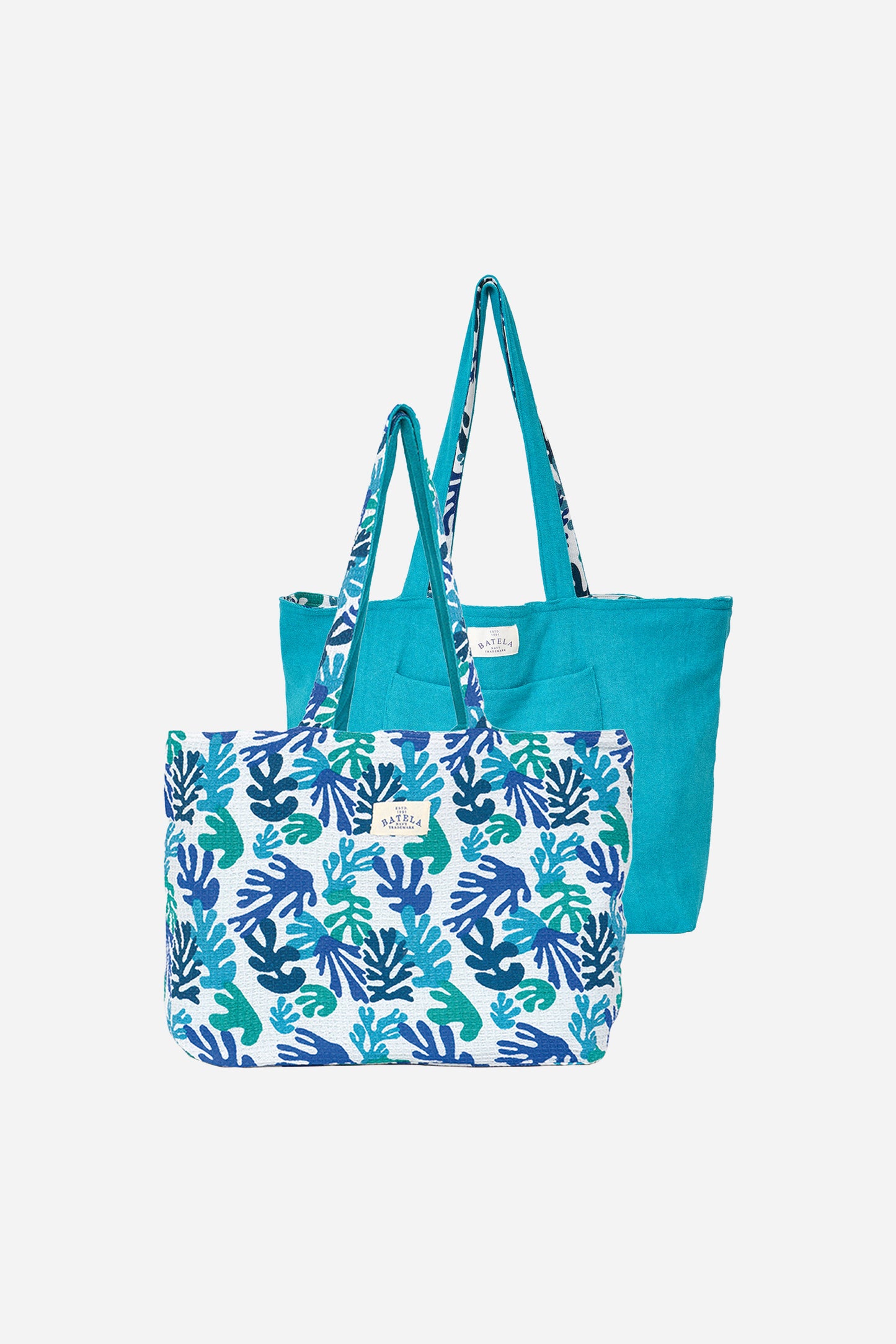 Large striped cotton bag