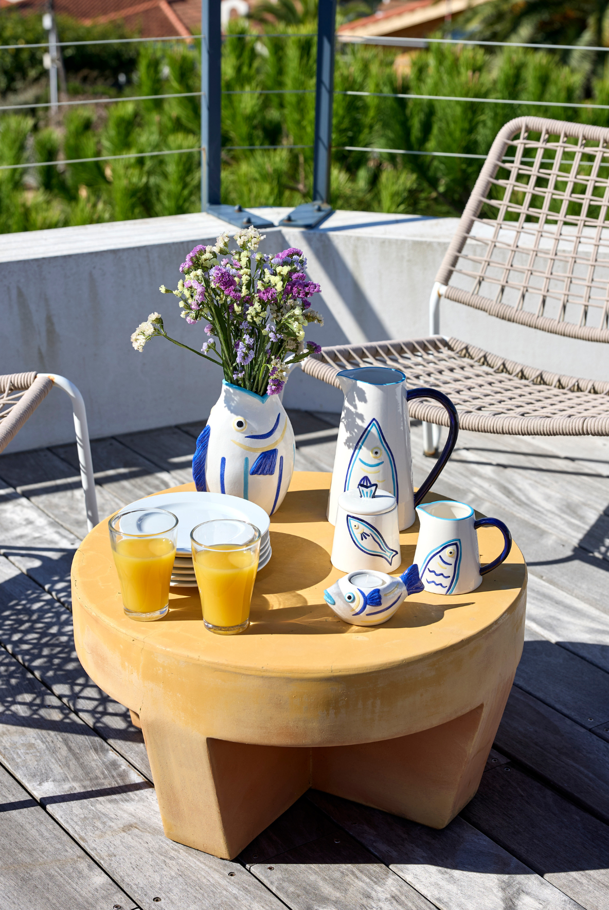 Vasija de gres con forma de pez