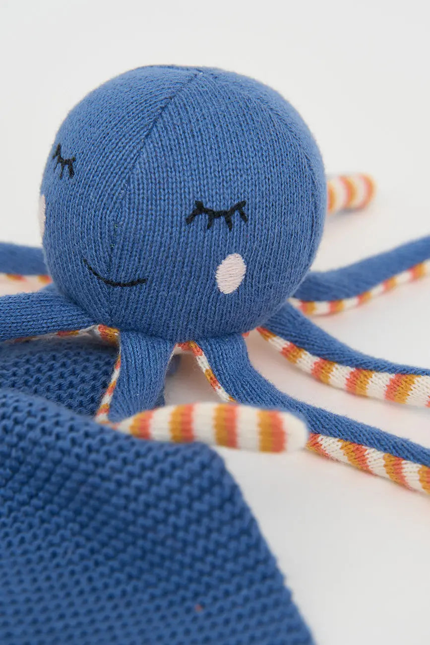 Doudou forme pieuvre en coton